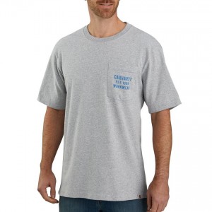 Carhartt 104176 - Pocket Workwear Graphic T-Shirt - Heather Gray
