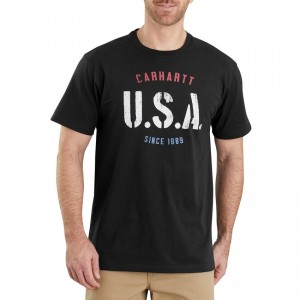 Carhartt 103566 - Lubbock USA Graphic Short Sleeve T-Shirt - Black