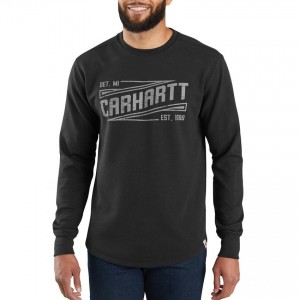 Carhartt 103850 - Tilden Graphic Long Sleeve Crew - Black