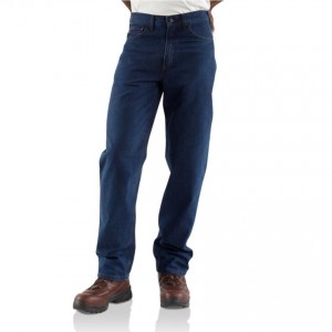 Carhartt FRB100 - Flame-Resistant Straight Leg Relaxed Fit Jean - Denim