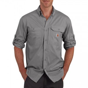 Carhartt 102418 - Force® Ridgefield Long Sleeve Shirt - Asphalt