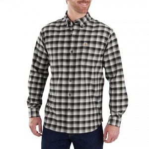 Carhartt 103314 - Rugged Flex® Hamilton Plaid Long Sleeve Shirt - Black