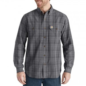 Carhartt 103352 - Fort Plaid Long Sleeve Shirt - Shadow