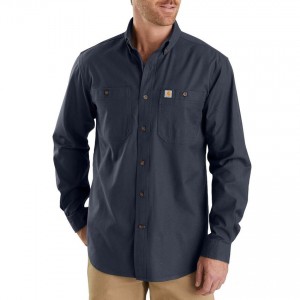 Carhartt 103554 - Rugged Flex® Rigby Long Sleeve Work Shirt - Navy