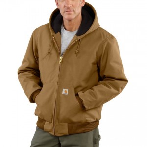 Carhartt J140 - Duck Active Jacket - Quilted Flannel Lined - Carhartt Brown
