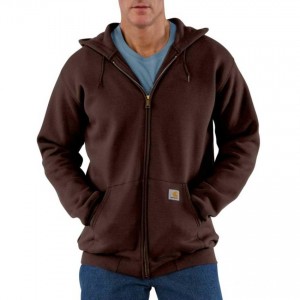 Carhartt K122 - Midweight Zip Front Hooded Sweatshirt - Dark Brown