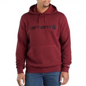 Carhartt 103873 - Force Delmont Signature Graphic Hooded Sweatshirt - Red Brown Heather
