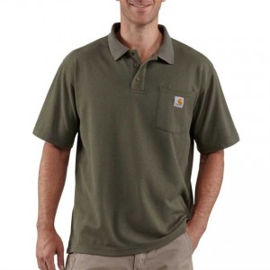 Carhartt K570 - Contractor's Short Sleeve Pocket Work Polo Shirt - Moss
