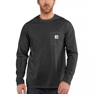 Carhartt 100393 - Force® Long Sleeve Pocket T-Shirt - Carbon Heather