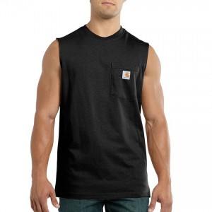 Carhartt 100374 - Sleeveless Pocket T-Shirt - Black