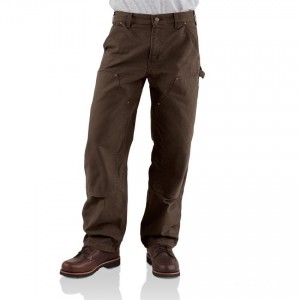 Carhartt B136 - Double Front Washed Duck Loose Fit Pant - Dark Brown