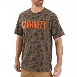 Carhartt 104346 - Logo Camo T-Shirt - Tarmac/Duck Camo