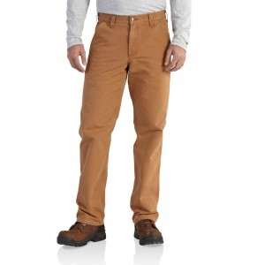 Carhartt 101710 - Washed Duck Relaxed Fit Pant - Carhartt Brown