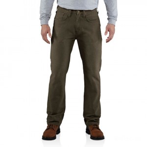 Carhartt 100096 - Weathered Duck 5-Pocket Relaxed Fit Pant - Dark Coffee