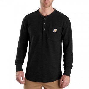 Carhartt 103398 - Tilden Long Sleeve Henley Shirt - Black