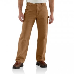 Carhartt B111 - Flannel Lined Washed Duck Loose Fit Pant - Carhartt Brown