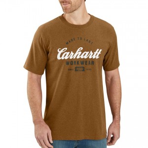 Carhartt 104181 - Made To Last Explorer Graphic T-Shirt - Oiled Walnut Heather