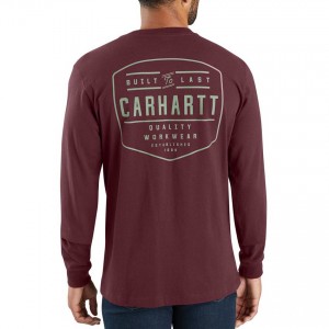 Carhartt 103840 - Workwear Built By Hand Graphic Long Sleeve T-Shirt - Port