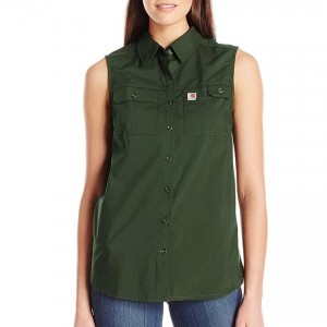 Carhartt 102478 - Women's Force® Ridgefield Sleeveless Shirt - Olive