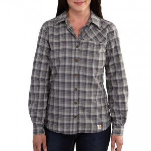 Carhartt 101789 - Women's Force® Reydell Flannel Shirt - Asphalt
