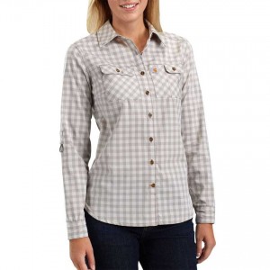 Carhartt 103081 - Women's Force Ridgefield Plaid Shirt - Asphalt