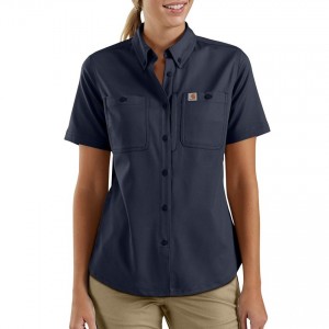 Carhartt 103105 - Women's Rugged Professional™ Series Short-Sleeve Shirt - Navy