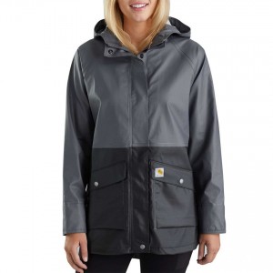 Carhartt 103615 - Women's Waterproof Rainstorm Coat - Black