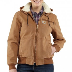 Carhartt 100815 - Women's Weathered Duck Jacket - Sherpa Lined - Carhartt Brown