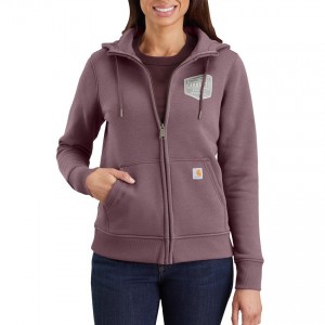 Carhartt 104041 - Women's Clarksburg Full Zip Graphic Hooded Sweatshirt - Flint
