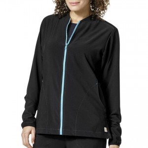 Carhartt C82310 - Women's Rugged Flex® Cross-Flex Knit Mix Zip Front Jacket - Black