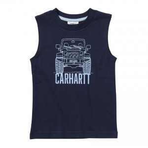 Carhartt CA6072 - Sleeveless Graphic Tee - Boys - Navy Blazer