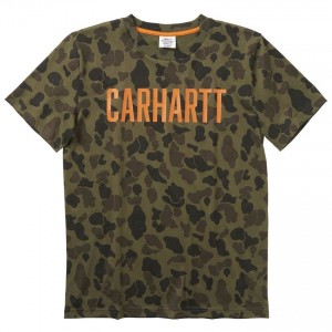 Carhartt CA6078 - Camo Tee - Boys - Green Duck Camo