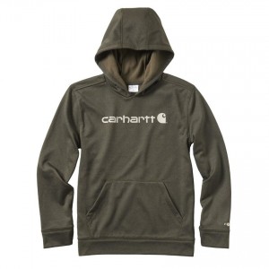 Carhartt CA6043 - Force Signature Sweatshirt - Boys - Olive Heather