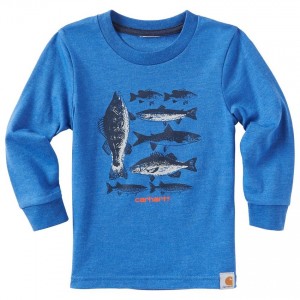 Carhartt CA8867 - Multi Fish Tee - Boys - Federal Blue Heather