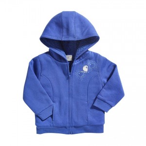 Carhartt CP9485 - Logo Brushed Fleece Zip Front Sweatshirt - Girls - Royal Blue