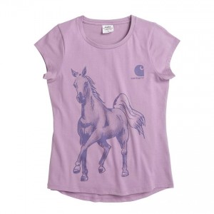 Carhartt CA9693 - Watercolor Horse Tee - Girls - Lavender Mist