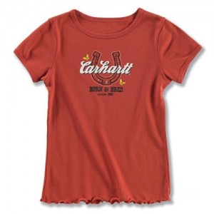 Carhartt CA8051 - Born and Bred T-Shirt - Girls - Dark Red