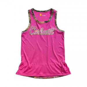 Carhartt CA9300 - Camo Accents Tank - Girls - Dark Pink
