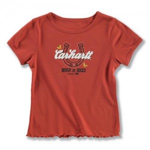 Carhartt CA8045 - Born and Bred T-Shirt - Girls - Dark Red