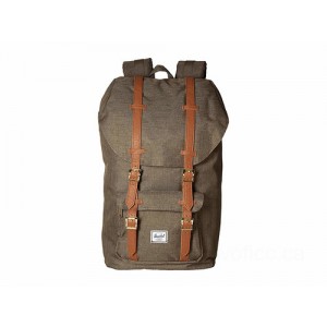 Herschel Supply Co. Little America Canteen Crosshatch/Tan Synthetic Leather [Sale]