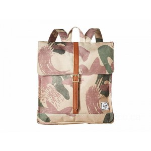 Herschel Supply Co. City Mid-Volume Brushstroke Camo/Tan Synthetic Leather [Sale]